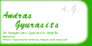 andras gyurasits business card